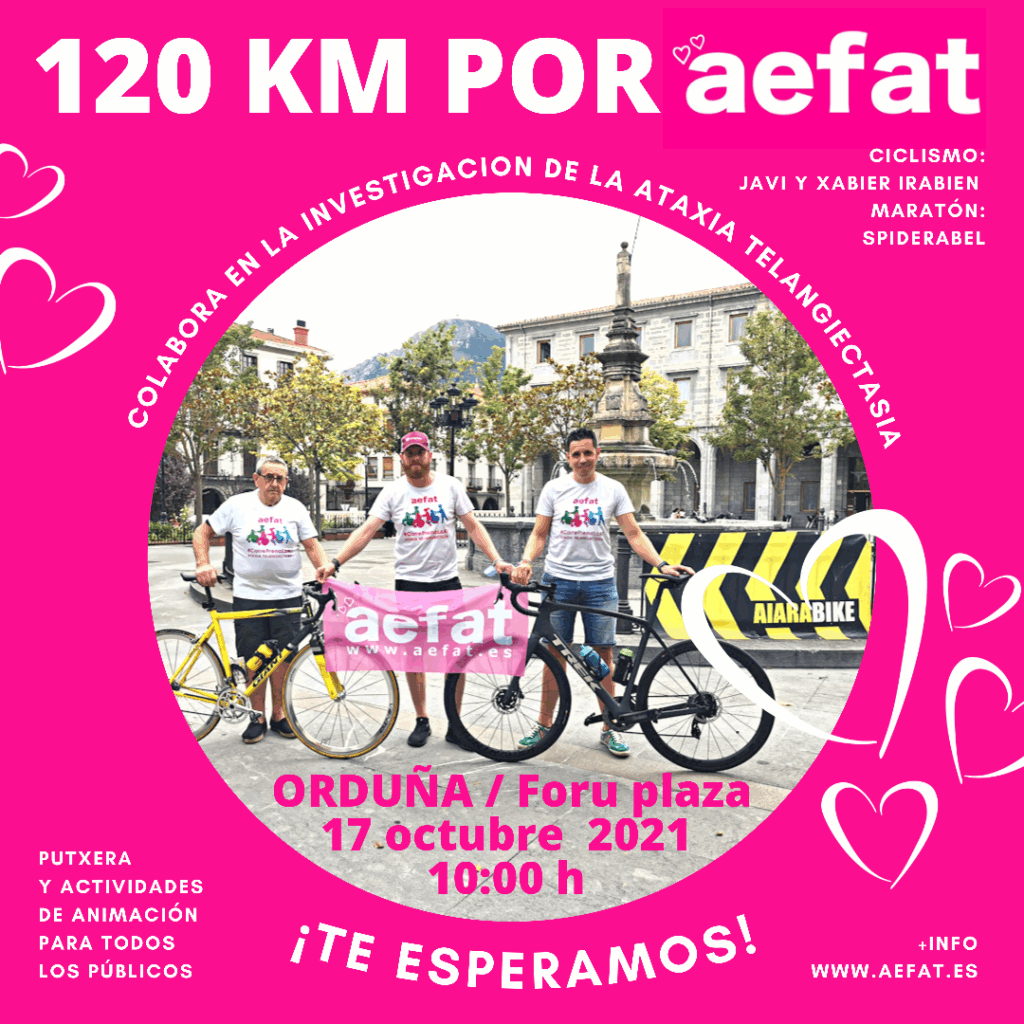Cartel 120 km por Aefat cast